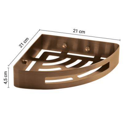 Gedy - Eckablage für die Dusche PIRENEI in Bronze