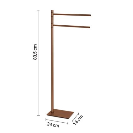 Gedy - Handtuchständer mit Haken TRILLY 83,5 cm bronzefarben