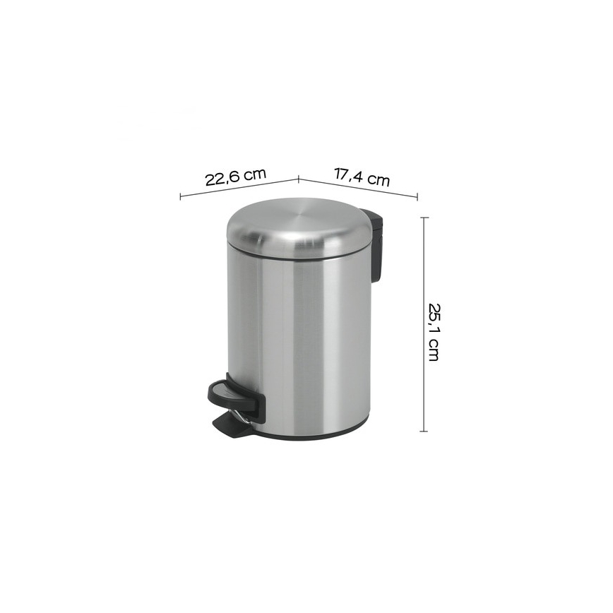 Gedy - Mülleimer POTTY 3 l Soft-Close, Edelstahl