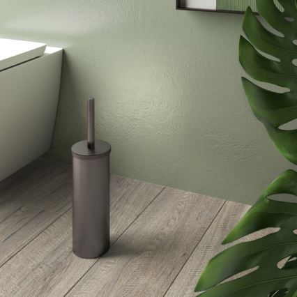 Gedy - Stehende WC-Bürste SCOPINO metallicgrau