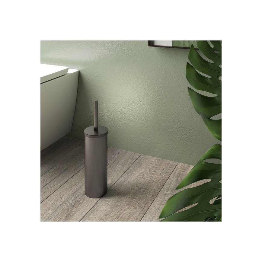 Gedy - Stehende WC-Bürste SCOPINO metallicgrau