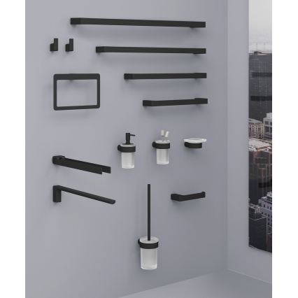 Gedy - Wand-Handtuchhalter PIRENEI 6,6x41 cm matt schwarz