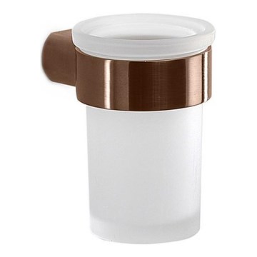 Gedy - Wand-Zahnbürstenhalter PIRENEI, Milchglas/Bronze