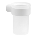 Gedy - Wand-Zahnbürstenhalter PIRENEI, Milchglas/Weiß
