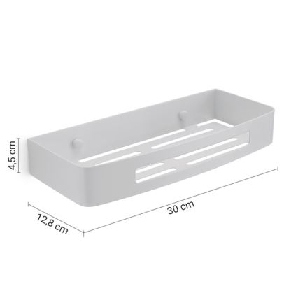 Gedy - Wandablage für die Dusche SMART 30 x 12,8 cm, weiß