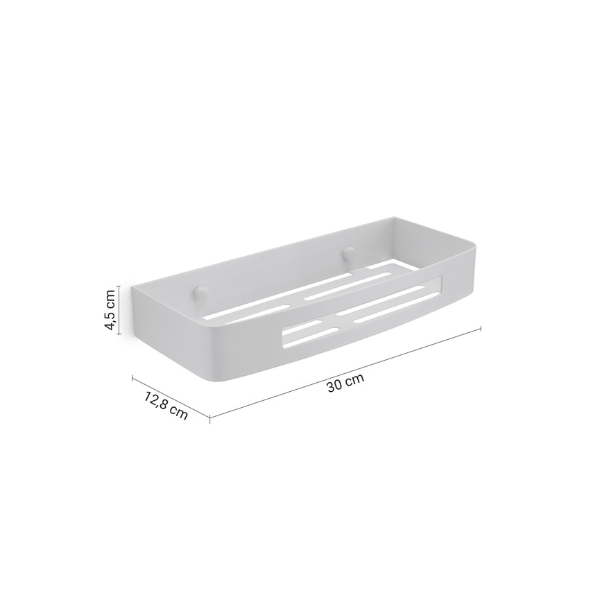 Gedy - Wandablage für die Dusche SMART 30 x 12,8 cm, weiß