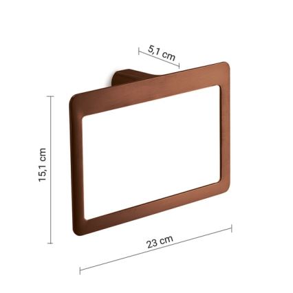 Gedy - Wandhandtuchhalter PIRENEI 15x23 cm bronzefarben