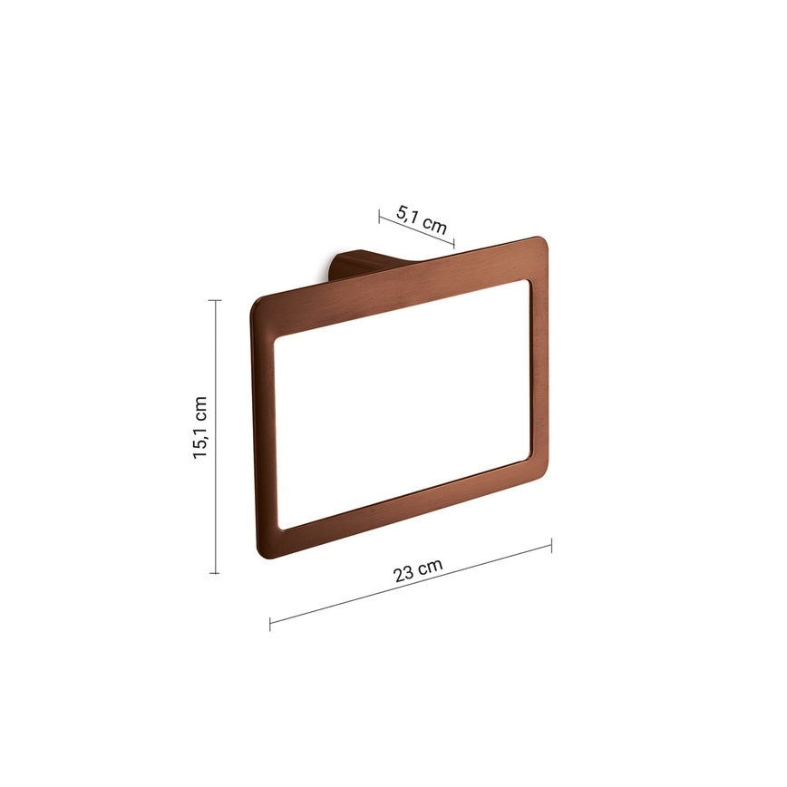 Gedy - Wandhandtuchhalter PIRENEI 15x23 cm bronzefarben