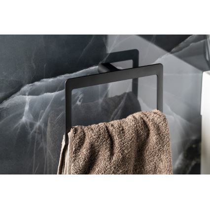 Gedy - Wandhandtuchhalter PIRENEI 15x23 cm matt schwarz