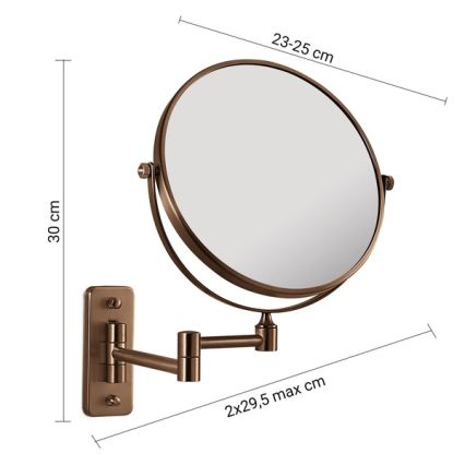 Gedy - Wandkosmetikspiegel GAIA bronzefarben
