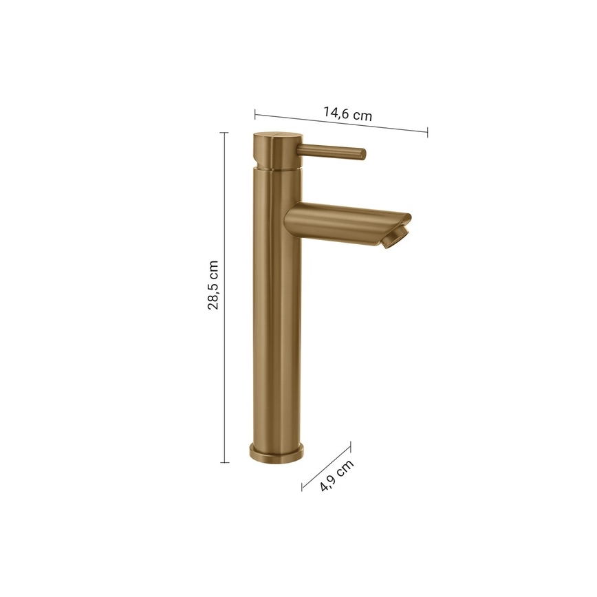 Gedy - Waschtischarmatur ALTO 28,5 cm goldfarben