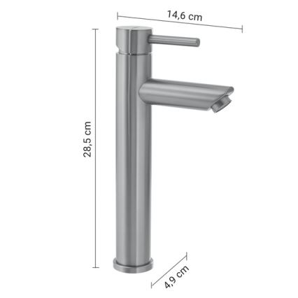 Gedy - Waschtischarmatur ALTO 28,5 cm mattchrom