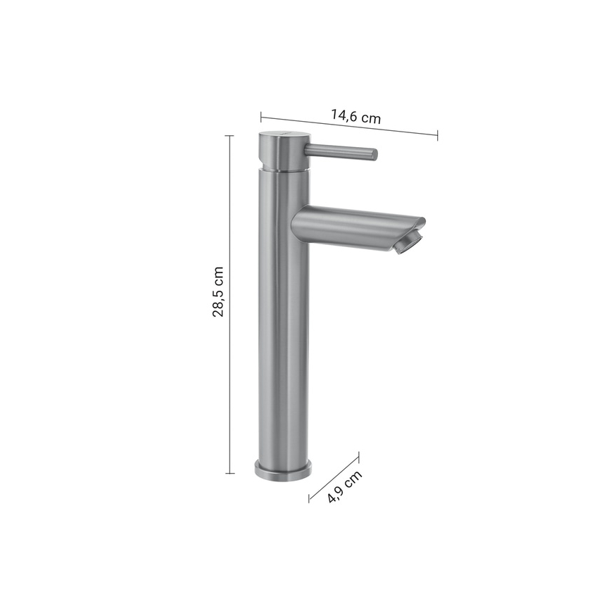Gedy - Waschtischarmatur ALTO 28,5 cm mattchrom