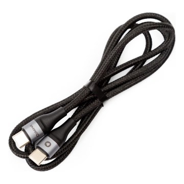 Geflochtener USB-Kabel USB-C / USB-C Stecker 60W 1m schwarz