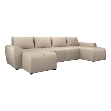 Gepolsterte klappbare Universal-Sitzgarnitur in U-Form NEWPORT beige