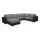 Gepolsterte klappbare Universal-Sitzgarnitur in U-Form YORK braun/beige