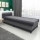 Gepolsterte Liege mit Stauraum TALI 80x202 Grau/Anthrazit