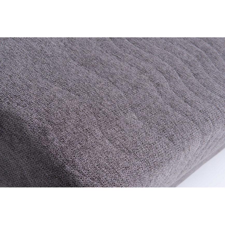 Gepolstertes, ausklappbares Dreisitzer-Schlafsofa PAUL mit Armlehnen, grau – ideal für den täglichen Schlaf