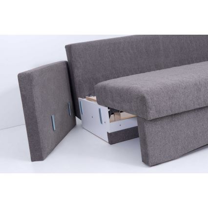 Gepolstertes Klappsofa mit Armlehnen PAUL grau
