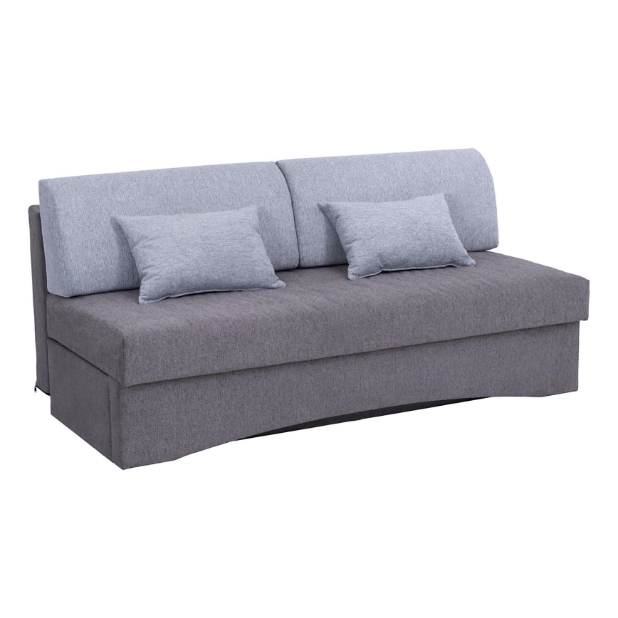 Gepolstertes Klappsofa ohne Armlehnen PAUL grau