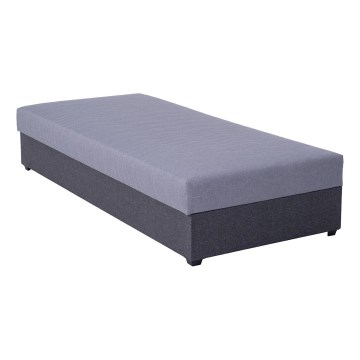 Gepolstertes Tagesbett mit Stauraum JACOB XL Belastbarkeit 130 kg 90x200 cm grau