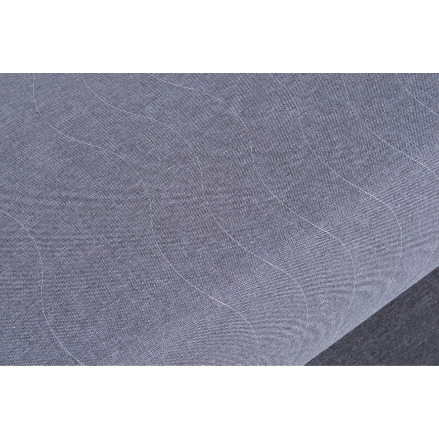 Gepolstertes Tagesbett mit Stauraum JACOB XL Belastbarkeit 130 kg 90x200 cm grau