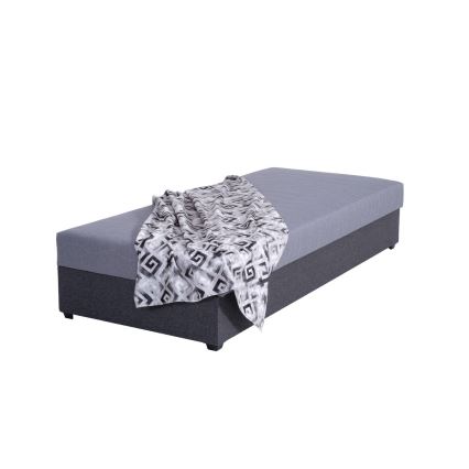 Gepolstertes Tagesbett mit Stauraum JACOB XL Belastbarkeit 130 kg 90x200 cm grau