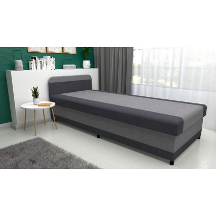 Gepolstertes Tagesbett mit Stauraum TALI 80x202 grau/anthrazit