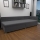 Gepolstertes Tagesbett mit universellem Kopfteil und Stauraum AMSTERDAM 90x200 cm grau