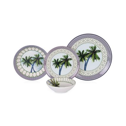 Geschirrset 24 Stück bunt/Keramik