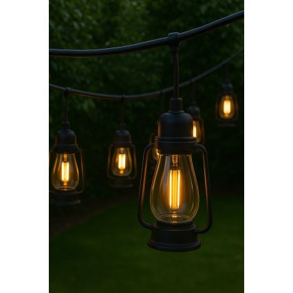 GIRLANDA Außen-Dekorations-Lichterkette 10xLED 10 m IP44 warmweiß