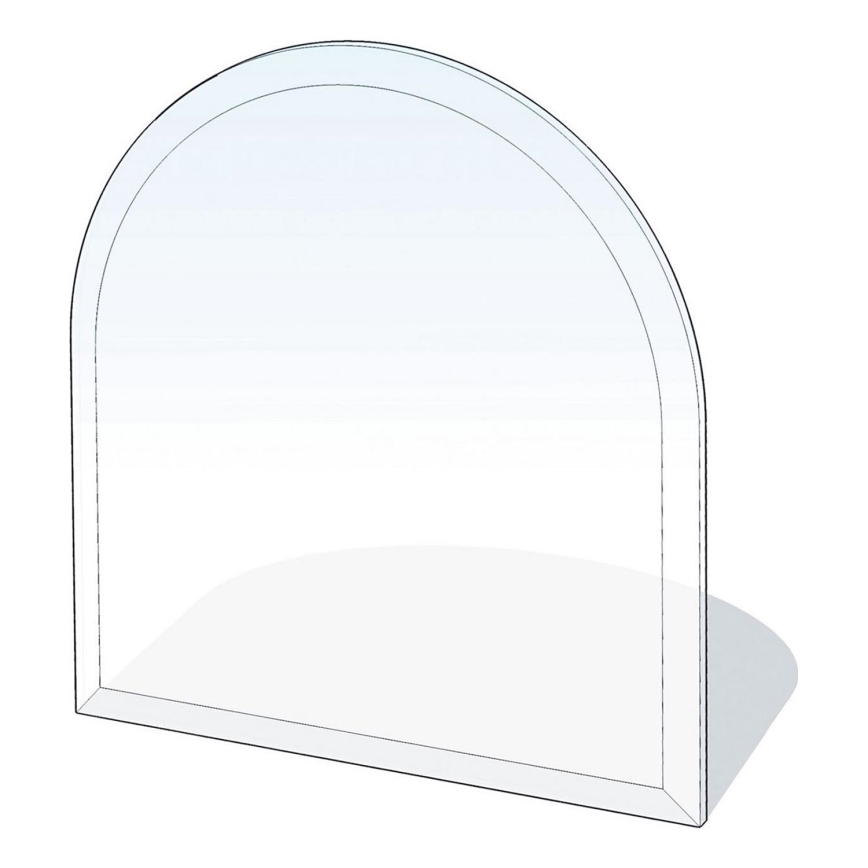 Glas unter dem Kamin 1000x1000x6 mm Halbbogen