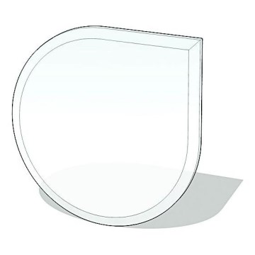 Glas unter dem Kamin 1100x1100x6 mm Träne
