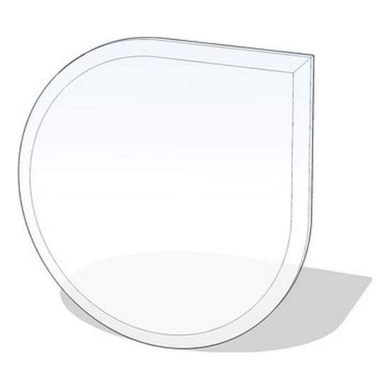 Glas unter dem Kamin 1100x1100x8 mm Träne
