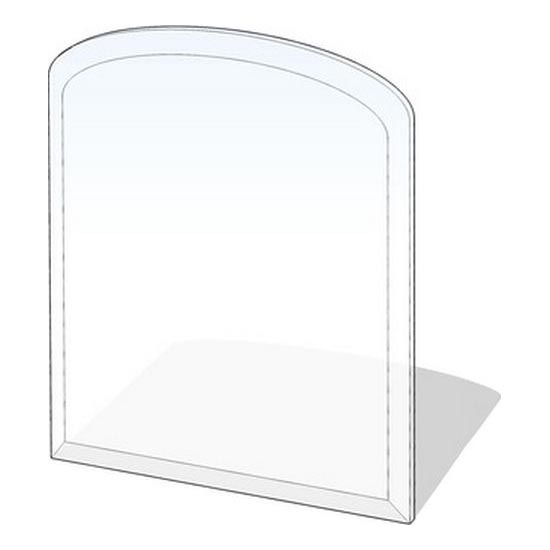 Glas unter dem Kamin 1200x1000x6 mm Halbbogen