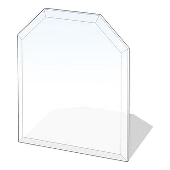 Glas unter dem Kamin 1200x1000x8 mm