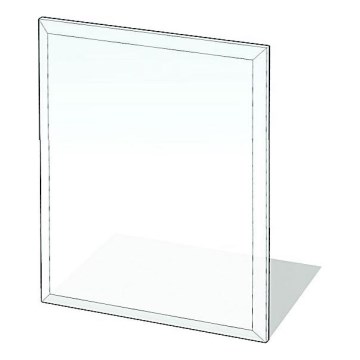 Glas unter dem Kamin 1200x1000x8 mm rechteckig