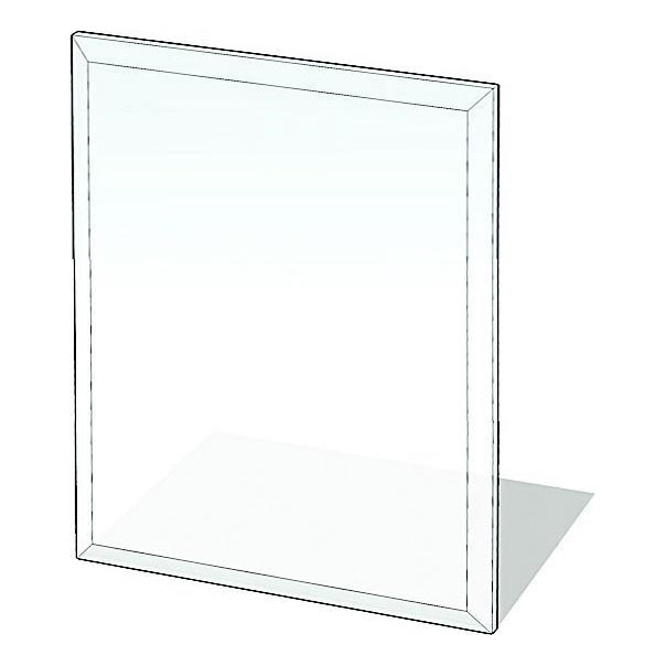 Glas unter dem Kamin 900x750x8 mm rechteckig