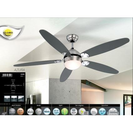 GLOBO 0308 - Deckenlüfter AZURA 1xE14/60W/230V