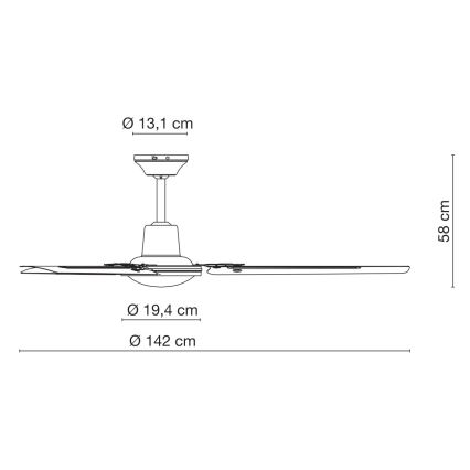 GLOBO - Deckenventilator FERRO
