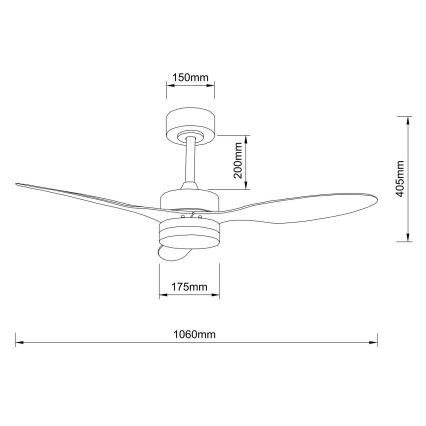 Globo - LED dimmbarer Deckenventilator LED/20W/230V 2700-6500K + Fernbedienung