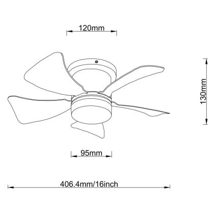 Globo - Dimmbarer LED-Deckenventilator LED/10W/230V 3000-6500K grau + Fernbedienung