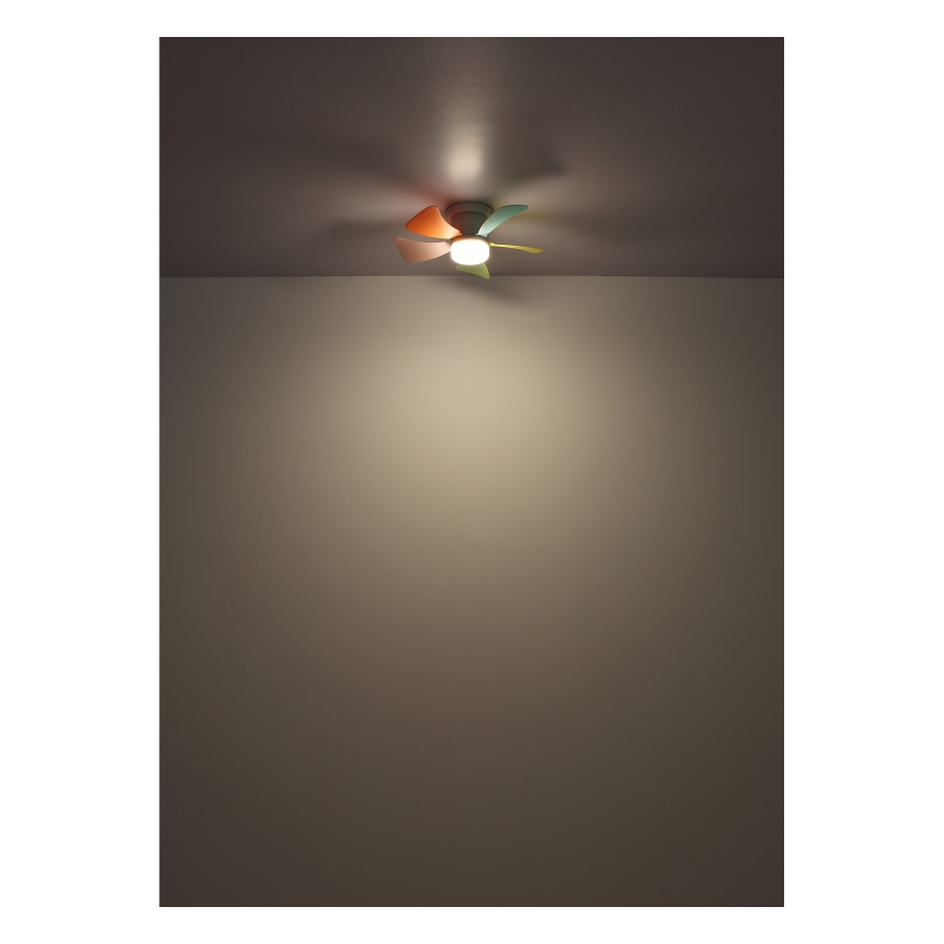 Globo - dimmbarer LED-Deckenventilator LED/10W/230V 3000-6500K mehrfarbig + Fernbedienung