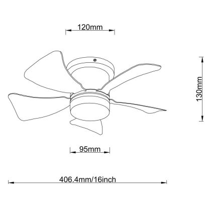 Globo - Dimmbarer LED-Deckenventilator LED/10W/230V 3000-6500K braun + Fernbedienung