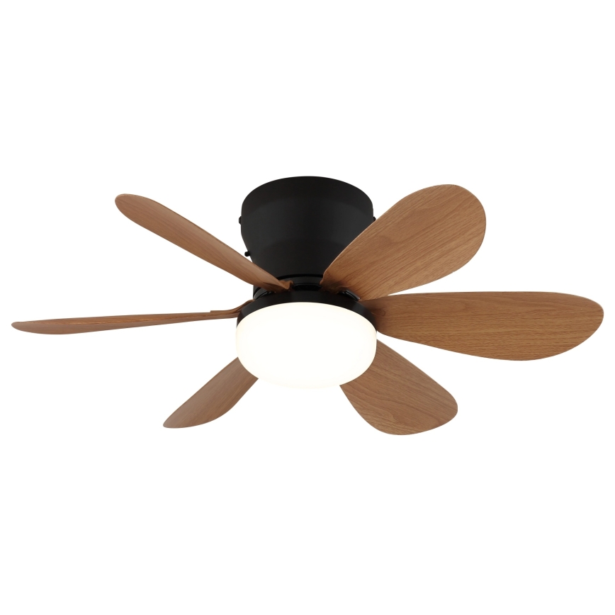 Globo - LED dimmbarer Deckenventilator LED/5W/230V 2700-6500K braun + Fernbedienung