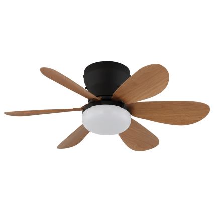 Globo - LED dimmbarer Deckenventilator LED/5W/230V 2700-6500K braun + Fernbedienung