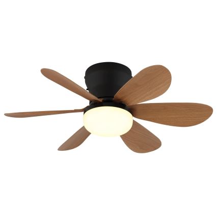 Globo - LED dimmbarer Deckenventilator LED/5W/230V 2700-6500K braun + Fernbedienung