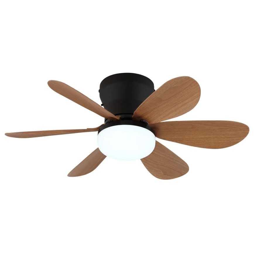 Globo - LED dimmbarer Deckenventilator LED/5W/230V 2700-6500K braun + Fernbedienung