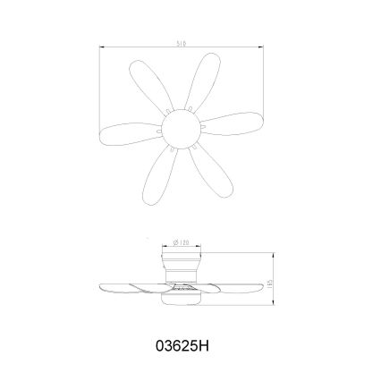 Globo - LED dimmbarer Deckenventilator LED/5W/230V 2700-6500K braun + Fernbedienung