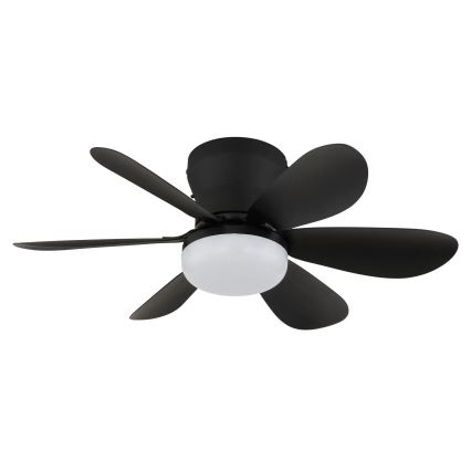 Globo - LED-dimmbarer Deckenventilator LED/5W/230V 2700-6500K schwarz + Fernbedienung